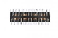  6200W30BK - Serephina 30 Inch Crystal Bath Sconce in Black