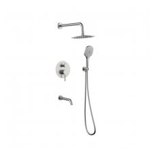  FAS-9002BNK - George Complete Shower and Tub Faucet with Rough-in Valve in Brushed Nickel