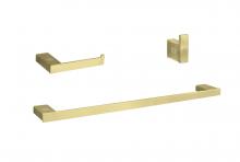  HWB-13S3HBGD - Sofia 3-piece Bathroom Hardware Set in Brushed Gold