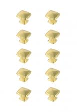  KB2023-GD-10PK - Marcel 1.2" Brushed Gold Square Knob Multipack (Set of 10)