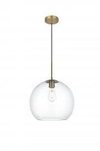  LD2216SG - Baxter 14 Inch Pendant Clear Shade in Satin Gold