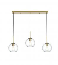  LD2236SG - Baxter 36 Inch Pendant Clear Shade in Satin Gold