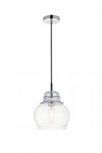  LD2252C - Kenna 1 Light Chrome Pendant with Clear Glass