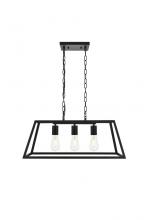  LD4061D25BK - Resolute 3 Light Black Pendant