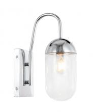  LD6170C - Kace 1 light Chrome and Clear glass wall sconce