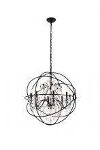  LD8801D32BK - Cordelia 8 Light Black Crystal Pendant