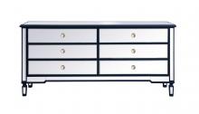  MF63672BL - Contempo 72 In. Mirrored Chest in Blue