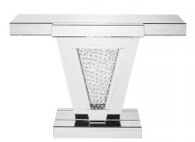  MF91014 - 47 Inch Rectangle Crystal Console Table in Clear Mirror Finish