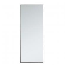  MR42460S - Metal Frame Rectangle Mirror 24 Inch in Silver