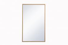  MR571728BRS - Metal Mirror Medicine Cabinet 17 Inchx28 Inch in Brass