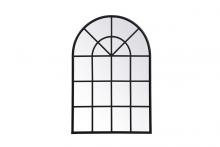  MR612842BK - Metal Windowpane Mirror 28 Inchx41 Inch in In Black