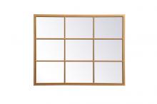  MR623240BR - Metal Windowpane Mirror 32 Inchx40 Inch in Brass