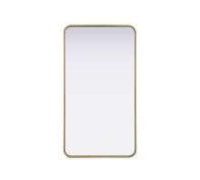  MR8A2240BRA - Contour Metal Rectangle Mirror 22x40 in Brass