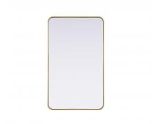  MR8A2440BRA - Contour Metal Rectangle Mirror 24x40 in Brass