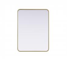  MR8A2736BRA - Contour Metal Rectangle Mirror 27x36 in Brass