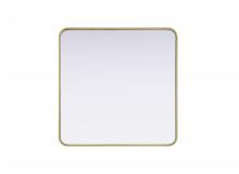  MR8A3030BRA - Contour Metal Square Mirror 30x30 in Brass