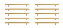  PL400-7-BR-10PK - Quinn 7-9/16" Center to Center Brass Bar Pull Multipack (Set of 10)