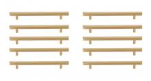  PL402-7-BR-10PK - Dior 7-9/16" Center to Center Brass Bar Pull Multipack (Set of 10)