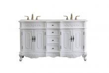  VF10160DAW - 60 In. Double Bathroom Vanity Set in Antique White