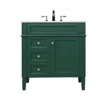  VF12532GN - 32 Inch Single Bathroom Vanity in Green