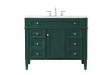  VF12542GN - 42 inch Single bathroom vanity in green