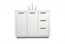  VF19442WH - 42 Inch Single Bathroom Vanity in White