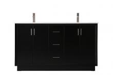  VF19660DBK - 60 Inch Double Bathroom Vanity in Black