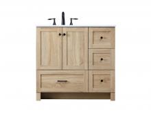  VF2836MW - 36 Inch Single Bathroom Vanity In Mango Wood