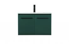  VF44530MGN - 30 Inch Single Bathroom Vanity in Green