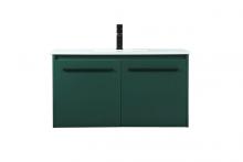  VF44536MGN - 36 Inch Single Bathroom Vanity in Green