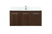  VF44540MWT-BS - 40 Inch Single Bathroom Vanity in Walnut with Backsplash