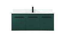  VF44548MGN-BS - 48 Inch Single Bathroom Vanity in Green with Backsplash