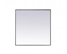  MR44242BK - Metal Frame Square Mirror 42 Inch in Black