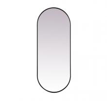  MR2A2460BLK - Metal Frame Oval Mirror 24x60 Inch in Black