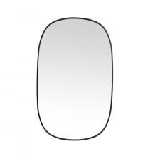  MR2B3048BLK - Metal Frame Oval Mirror 30x48 Inch in Black