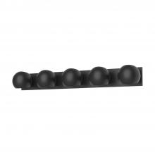  VL648540MB - Willow 40-in Matte Black 5 Lights Vanity