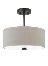  77262EN3-710 - Dayna Shade Pendants Two Light Flush / Semi-Flush Convertible