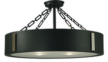  2412 CH/PN - 4-Light Charcoal/Polished Nickel Oracle Flush / Semi-Flush Mount