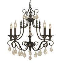 Framburg 2975 BN - 6-Light Brushed Nickel Liebestraum Dining Chandelier