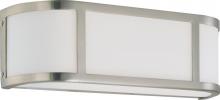  60/2871 - Odeon - 2 Light Vanity with Satin White Glass - Brushed Nickel Finish