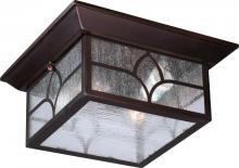  60/5646 - Stanton - 2 Light - Flush with Clear Seed Glass - Claret Bronze Finish Finish