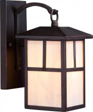  60/5671 - Tanner - 1 Light - 6" Wall Lantern with Honey Stained Glass - Claret Bronze Finish