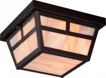  60/5676 - Tanner - 2 Light - Flush with Honey Stained Glass - Claret Bronze Finish