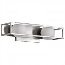  62/2252 - Jenkins; 16 Inch 2 Light LED Vanity; Brushed Nickel with Frosted Glass