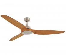  211010010 - Lucci Air Type A Brushed Chrome and Teak 60-inch DC Ceiling Fan