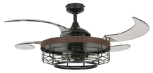  51106101 - Fanaway Montclair 48-inch Black with Koa Trim AC Ceiling Fan with Light