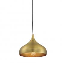  M70075NB - 1-Light Plug-In Mini Pendant in Natural Brass