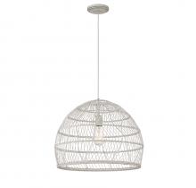  M70106WR - 1-Light Pendant in White Rattan with A White SocketÂ 