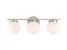  M80023BN - 3-Light Bathroom Vanity Light in Brushed Nickel