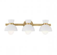  M80075NB - 3-Light Bathroom Vanity Light in Natural Brass